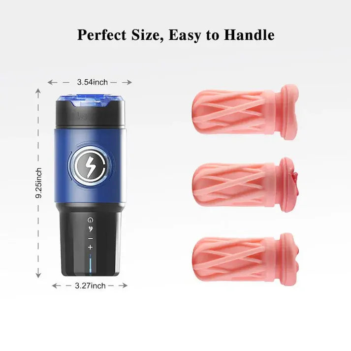 Leten ThermoPod Max: Juckande masturbator med 3 hylsor · 550 rörelser/min & 360° värme