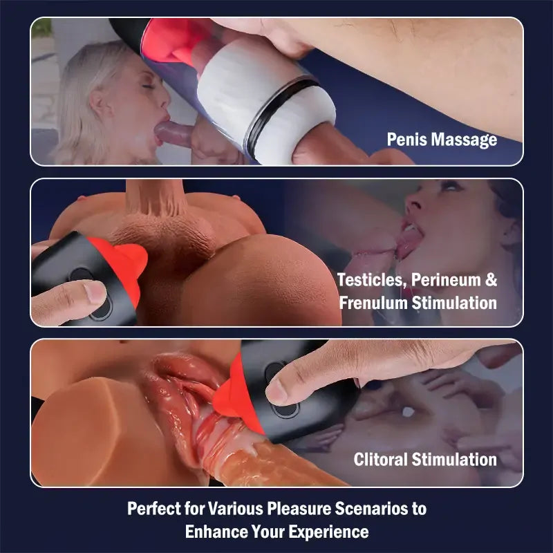 XR10: 100 % vattentät oral masturbator med 9 vibrationslägen & app