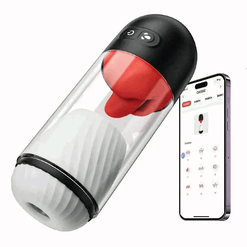 XR10: 100 % vattentät oral masturbator med 9 vibrationslägen & app