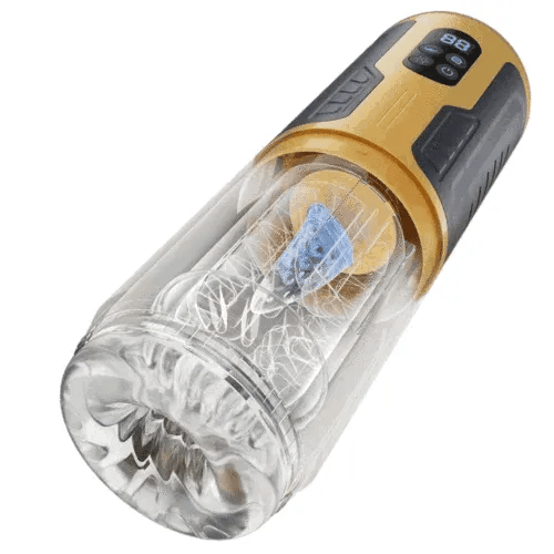XR15: 5-i-1 automatisk masturbator med juckande, rotation, slickning & vibration