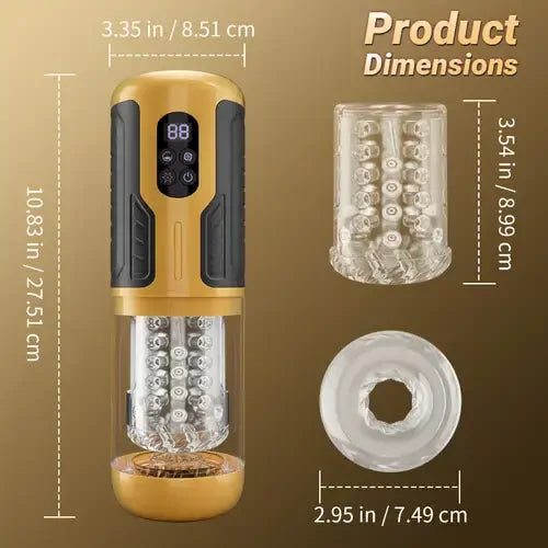 XR15: 5-i-1 automatisk masturbator med juckande, rotation, slickning & vibration