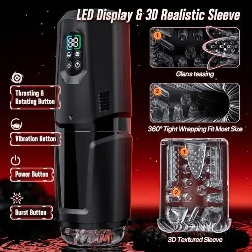 XR19: Handsfree-masturbator med 7 rörelselägen, dubbla motorer & app