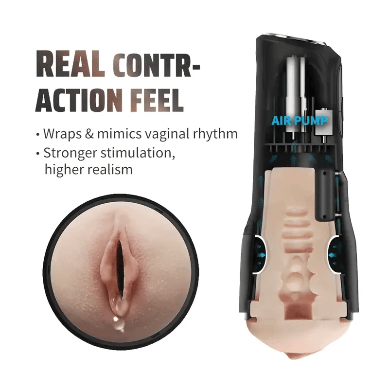 XS7: Sugande masturbator med AirPulse, aktivt klämgrepp & 7 vibrationer