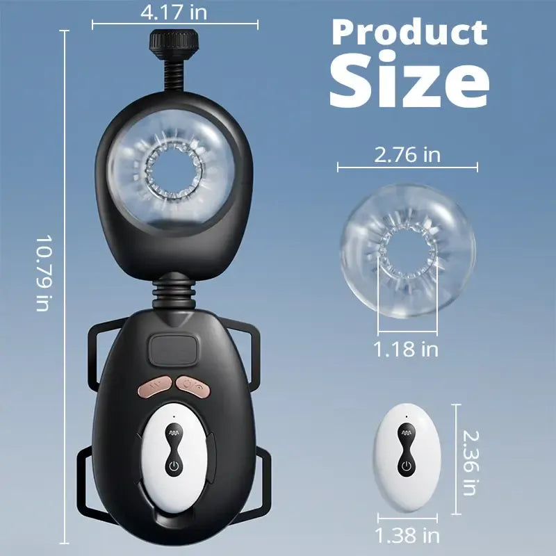 XT11: Handsfree-masturbator med 9 juckande lägen, 9 vibrationer & fjärrkontroll