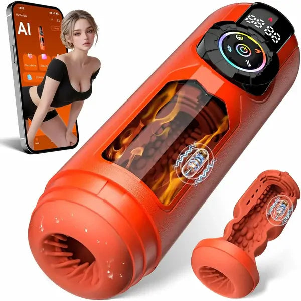 XT12: 5-i-1 automatisk masturbator med 9×9×9 lägen & 360° värme till 42°C