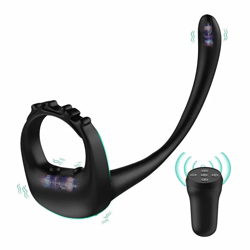 PR4: Justerbar vibrerande penisring med prostatastimulator & 10 lägen