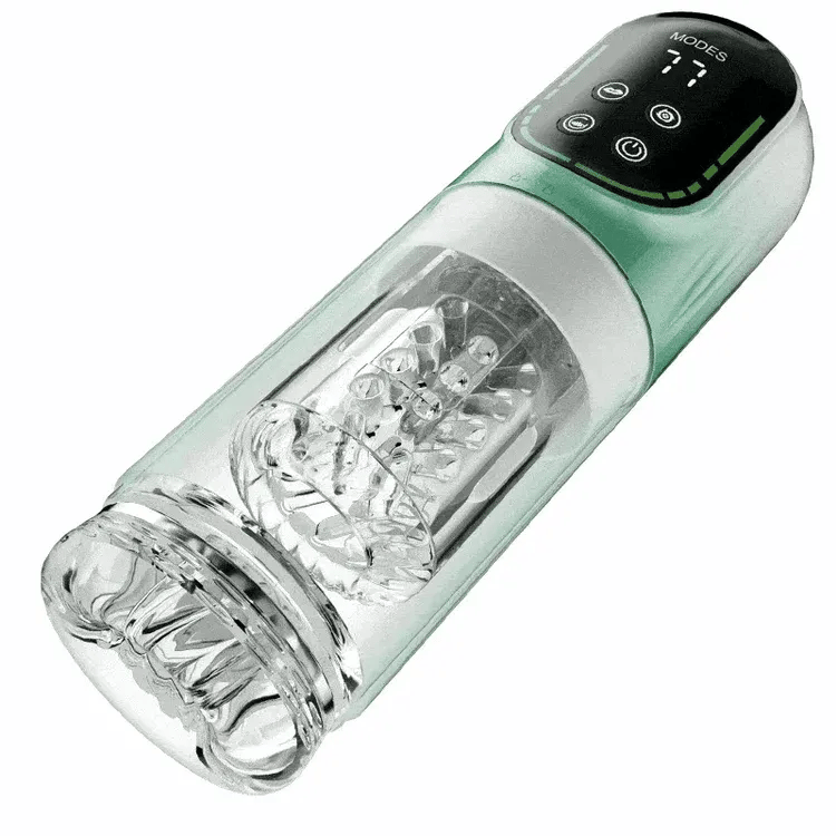 XR4: 5-i-1 masturbator med juckande, sug, slickning & rotation, 100 % vattentät