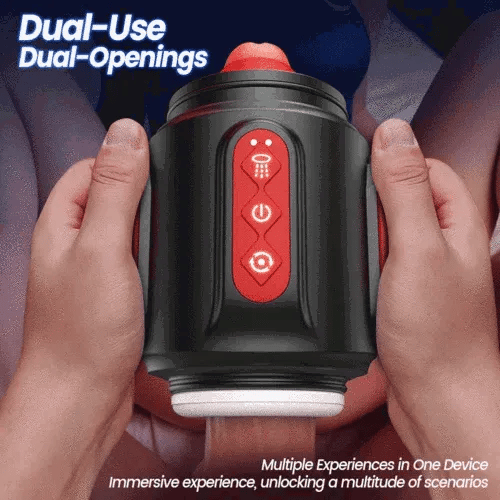 XR16: Roterande masturbator med vattenflöde, 10 vibrationer & 2-i-1-design