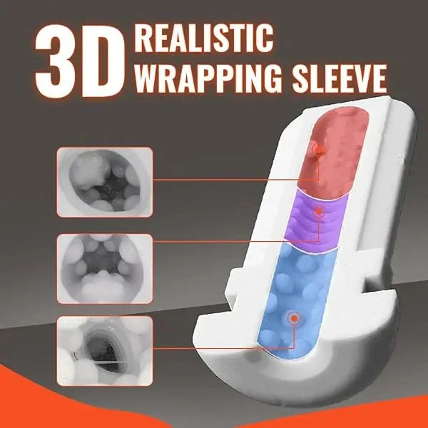 XT1: Handsfree-masturbator med sugkopp, automatisk stötning, vibration & sug