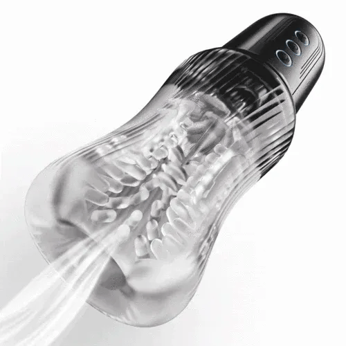 XS14 PRO: Sugande masturbator med handtag, dubbla motorer & 10 vibrationer