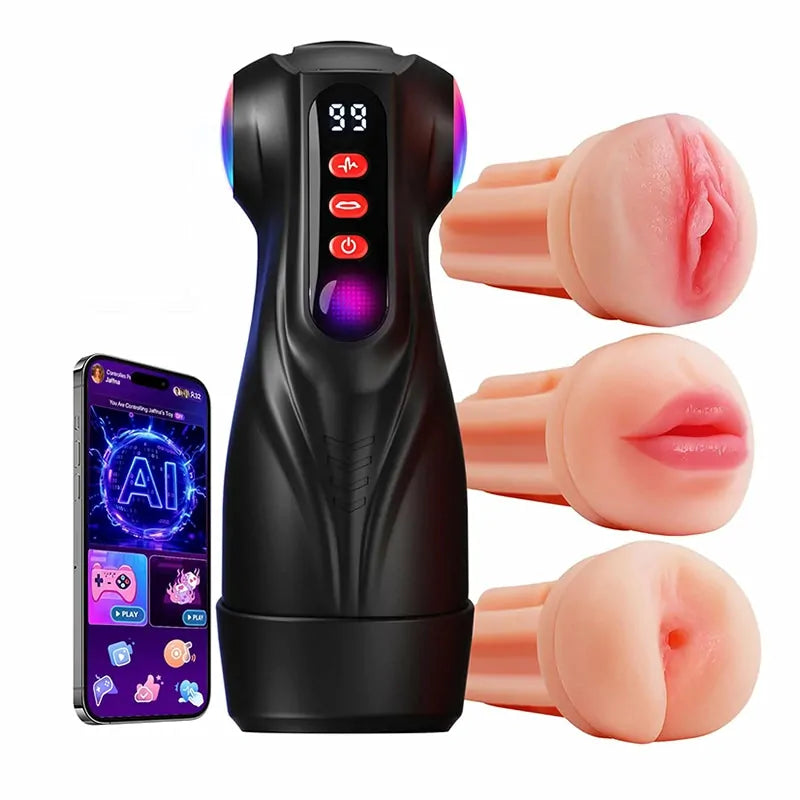 XV11: Sugande masturbator med 3 hylsor · 9 suglägen & 9 vibrationer