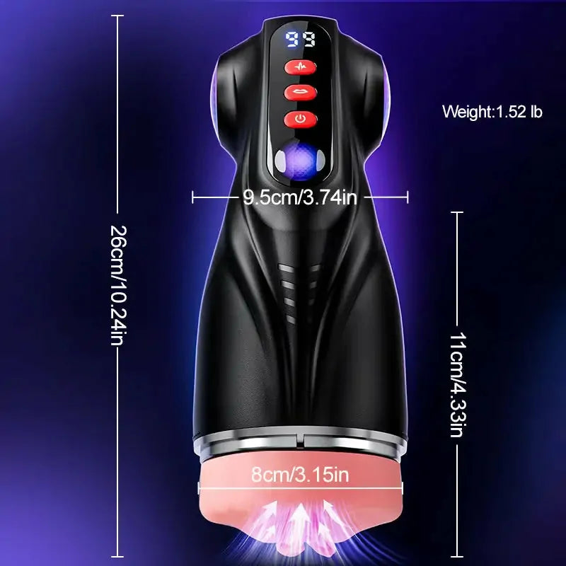 XV11: Sugande masturbator med 3 hylsor · 9 suglägen & 9 vibrationer