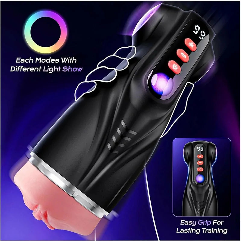 XV11: Sugande masturbator med 3 hylsor · 9 suglägen & 9 vibrationer