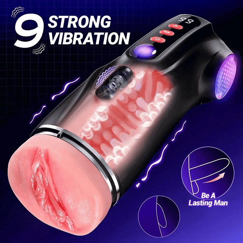 XV11: Sugande masturbator med 3 hylsor · 9 suglägen & 9 vibrationer