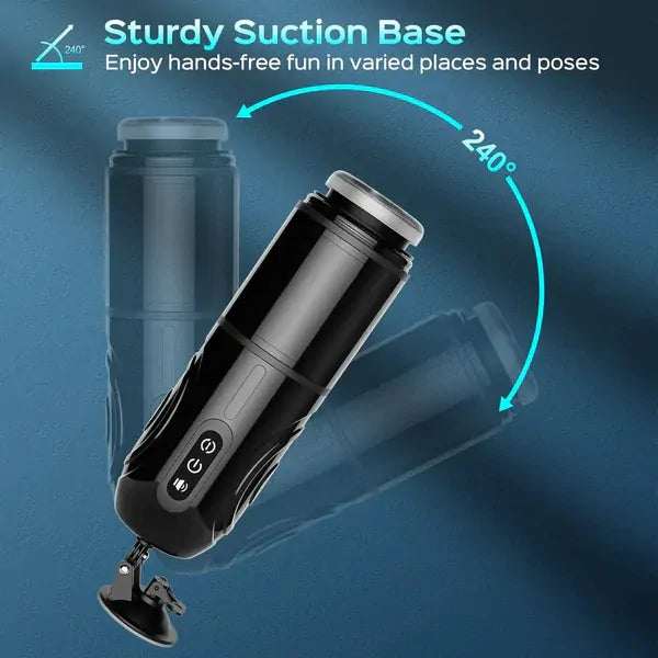 XR12: Tyst juckande & roterande masturbator med 165° handsfree-fäste