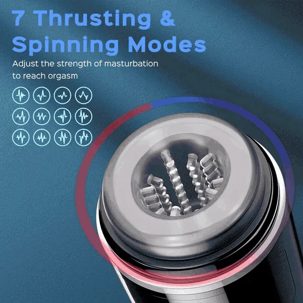 XR12: Tyst juckande & roterande masturbator med 165° handsfree-fäste