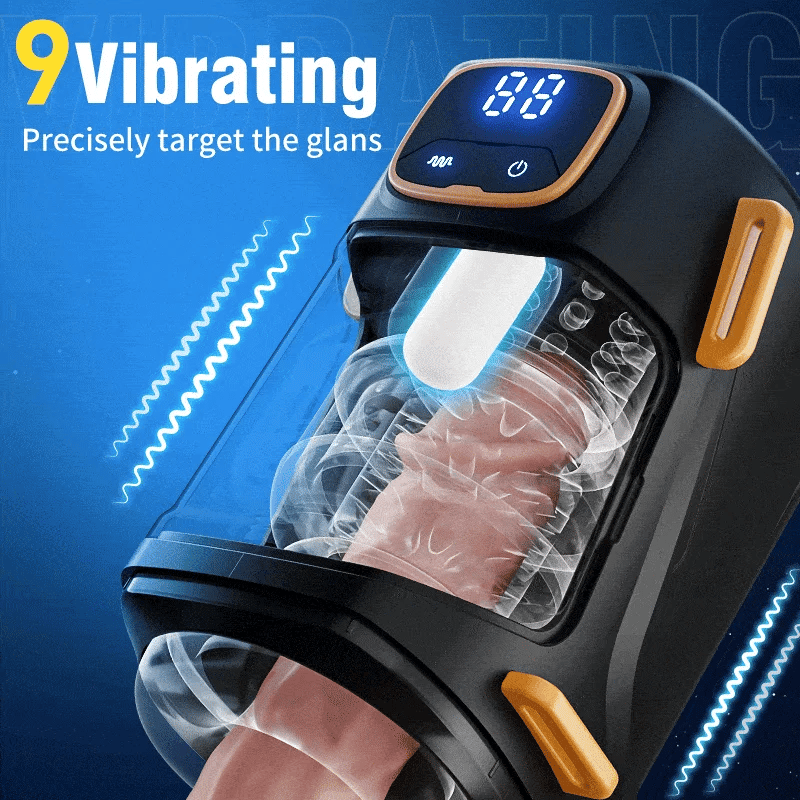 XT2: Handsfree-masturbator med 9 juckande lägen, 9 vibrationer & justerbara remmar