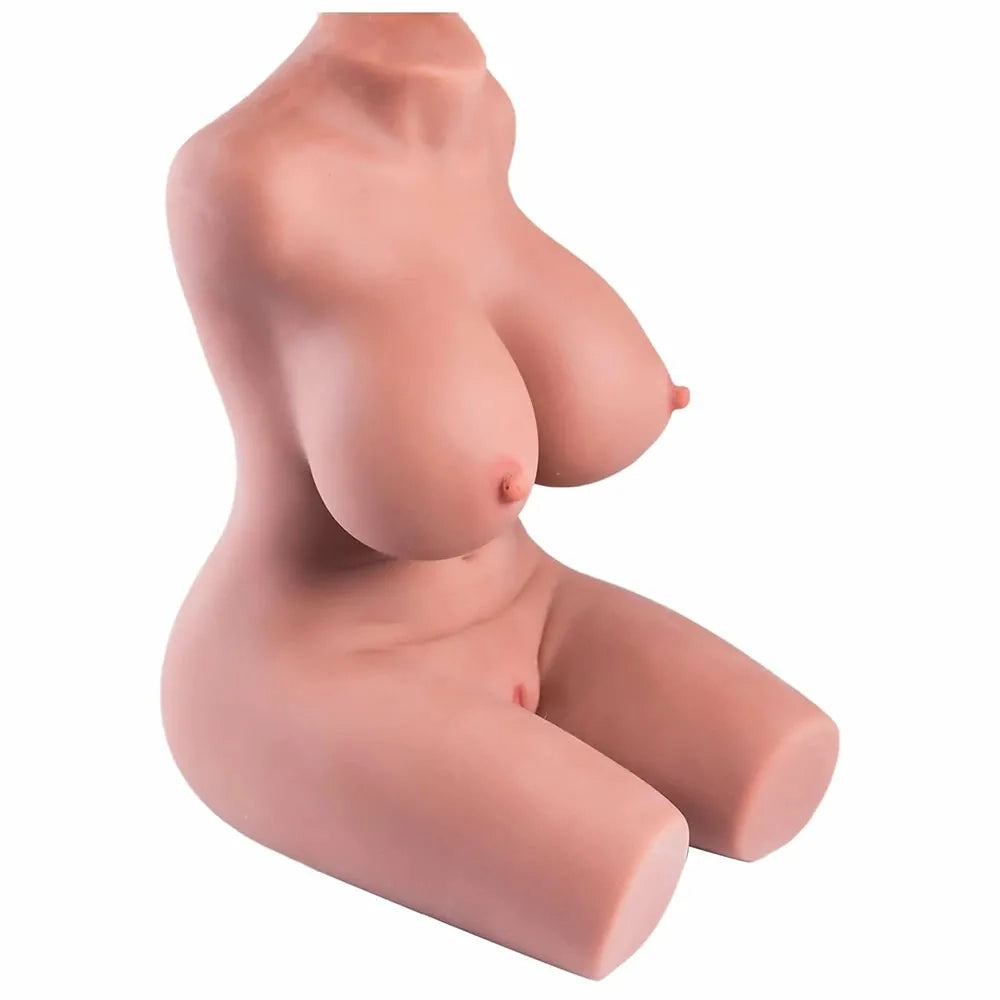 Alina: 3,1 kg ultralätt mini sexdocka torso med bröst & dubbelkanal